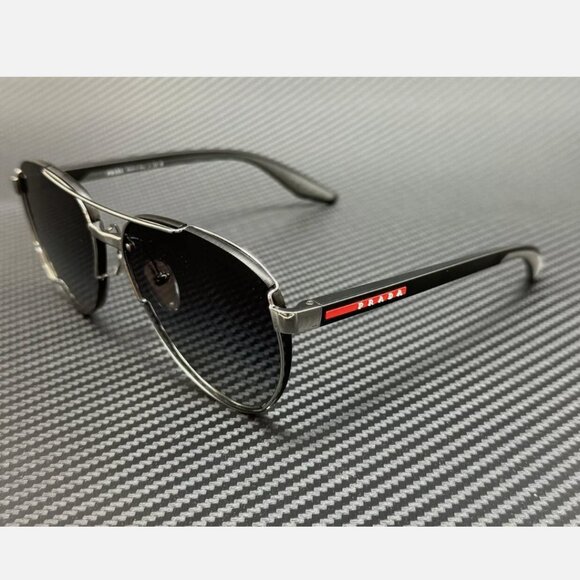 Prada 61mm Grey Men's Gradient Sunglasse - Picture 1 of 5